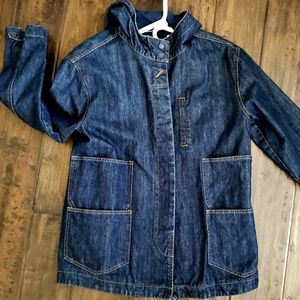 Lined denim chore jacket coat Trust No One